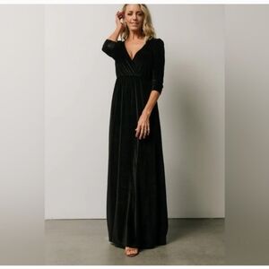 Baltic Born Sophia Black Velvet Maxi Dress